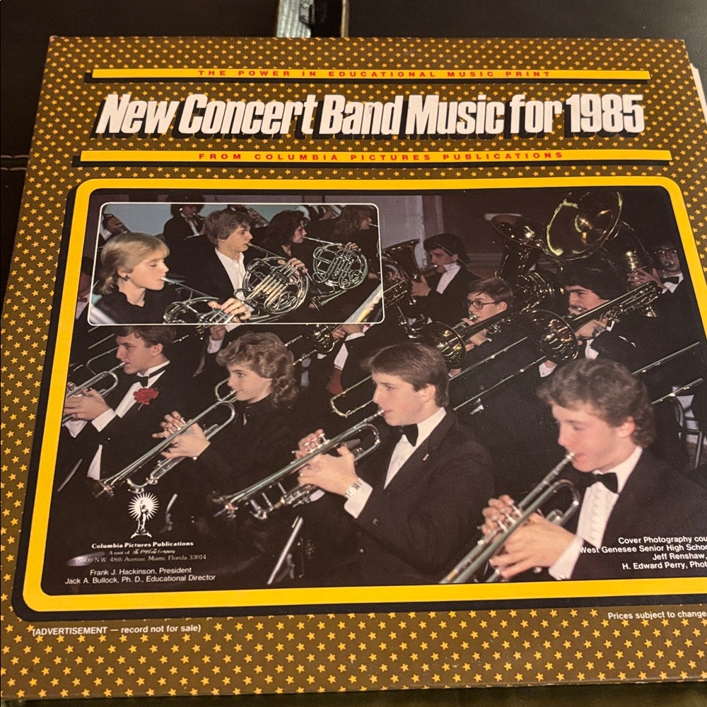 New Concert Band Music for 1985" 2 LP record set.